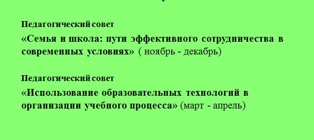 Тематика педагогических советов на 2024-2025 учебный год.